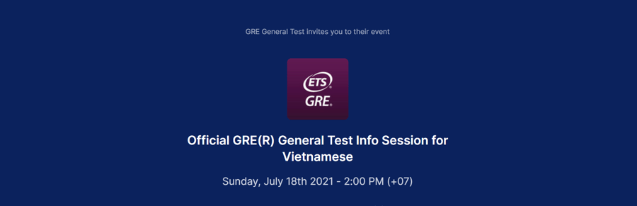 Đăng ký thi thử GRE cùng ETS