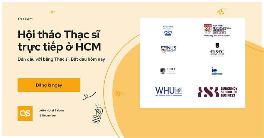 QS World Graduate School Tour Ho Chi Minh City’s In-person Master’s Fair 2022