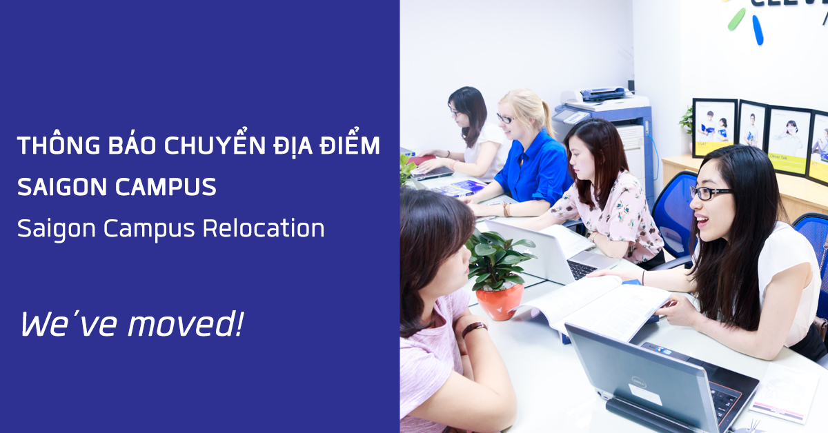 Thông báo chuyển địa điểm Saigon Campus từ tháng 1/2021