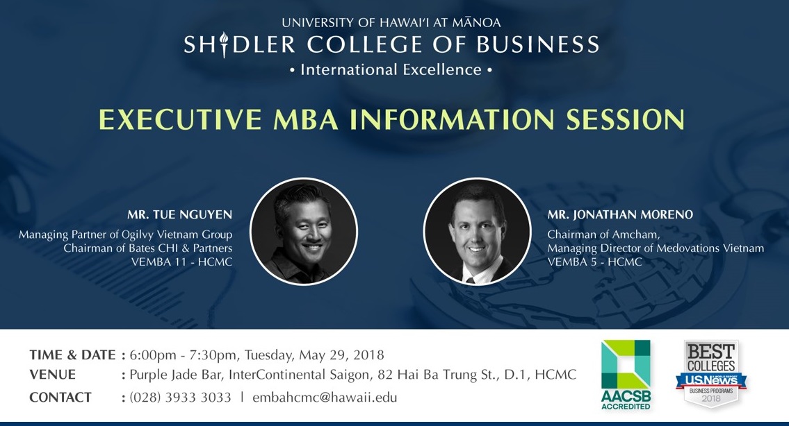 Hội thảo thông tin Chương trình Executive MBA năm 2018 đến từ University of Hawaii