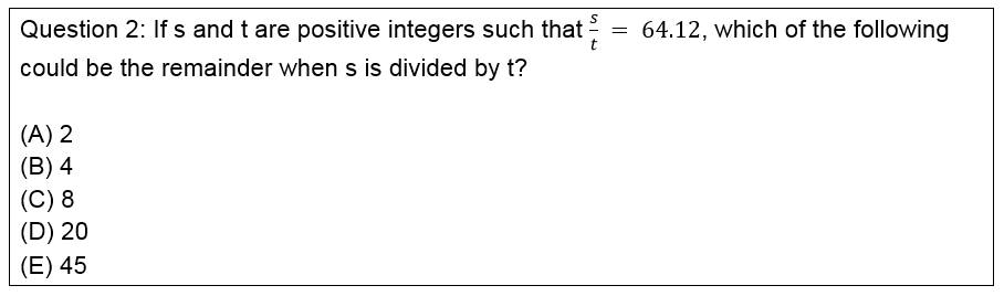 GMAT Quant Remainder