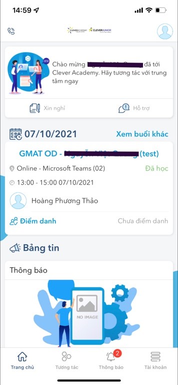 Triển khai ứng dụng CenterOnline tới phụ huynh và học viên