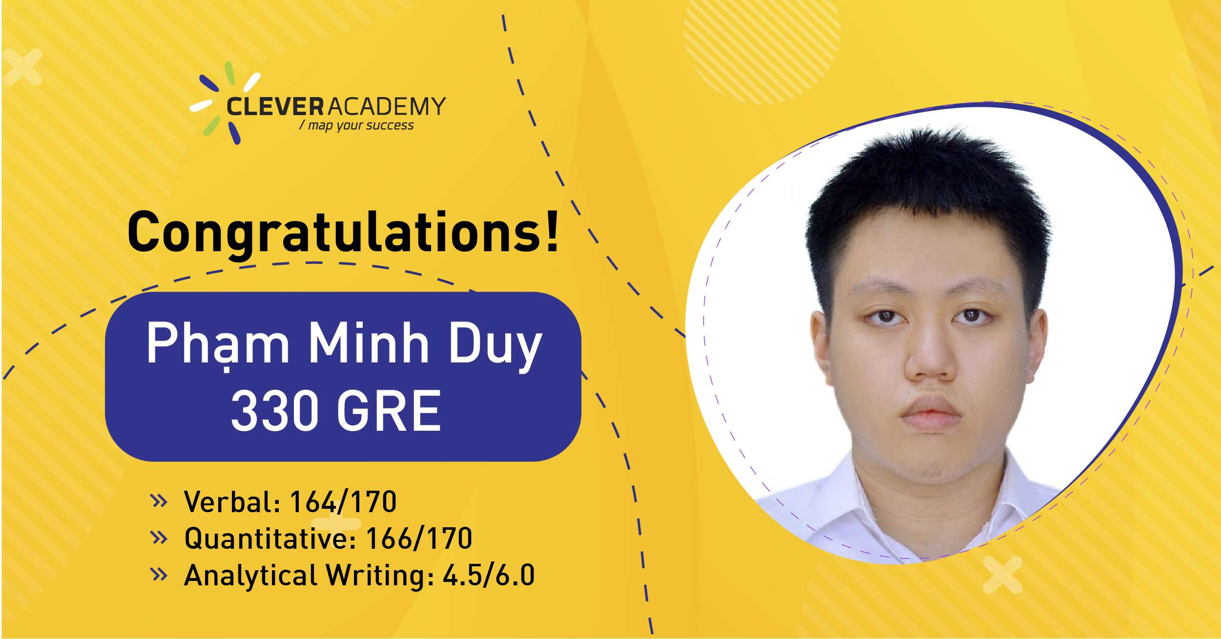 Duy Phạm – Xuất sắc chinh phục điểm GRE 330/340 đáng ngưỡng mộ