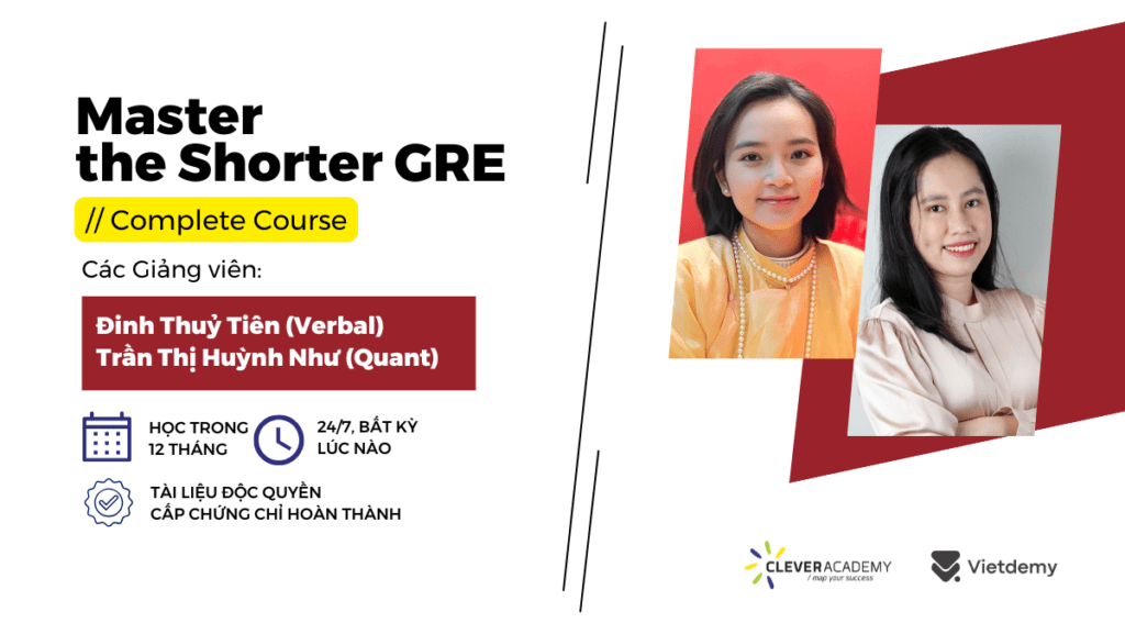 Khóa học luyện thi GRE online toàn diện